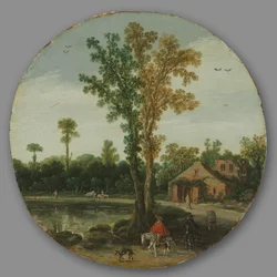 Reisende an einem See, 1625