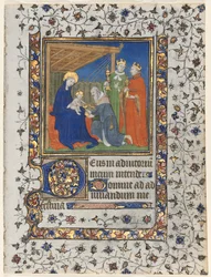 Bifolio aus einem Stundenbuch: Anbetung der Könige